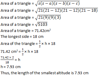 RD Sharma Solutions Class 9 Chapter 12 Herons Formula