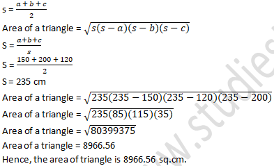 RD Sharma Solutions Class 9 Chapter 12 Herons Formula