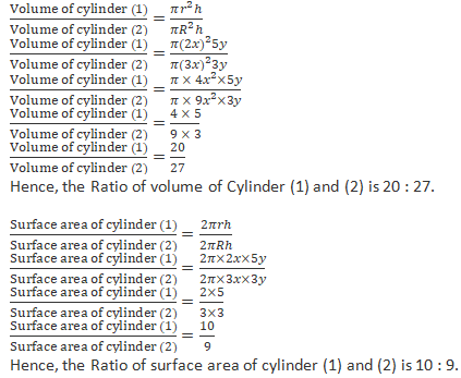 RD Sharma Solutions Class 9 Chapter 19 Surface Area and Volume of A Right Circular Cylinder