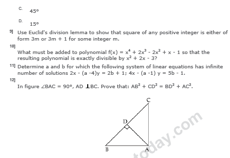 CBSE Class 10 Mathematics Sample Paper 2013-14 SA 1 (4) 4