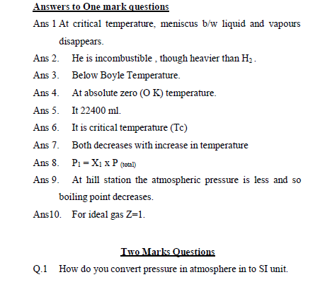 CBSE Class 11 Chemistry Revision States of Matter 4