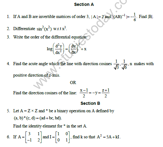 CBSE Class 12 Mathematics Sample Paper 2019 Solved 1