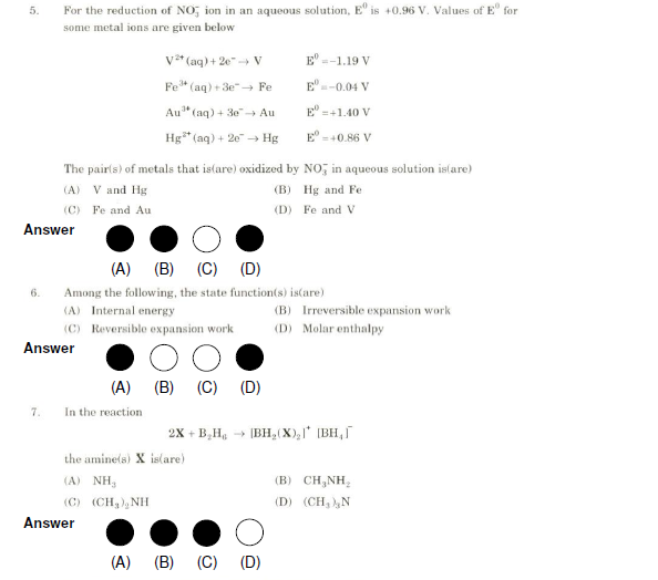 JEE Advanced Sample Question Paper Set 2 2009 with Answers 3