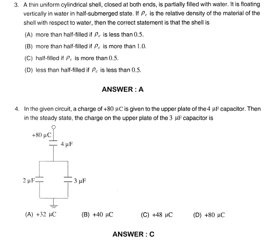 JEE Advanced Sample Question Paper Set 2 2012 with Answers 3