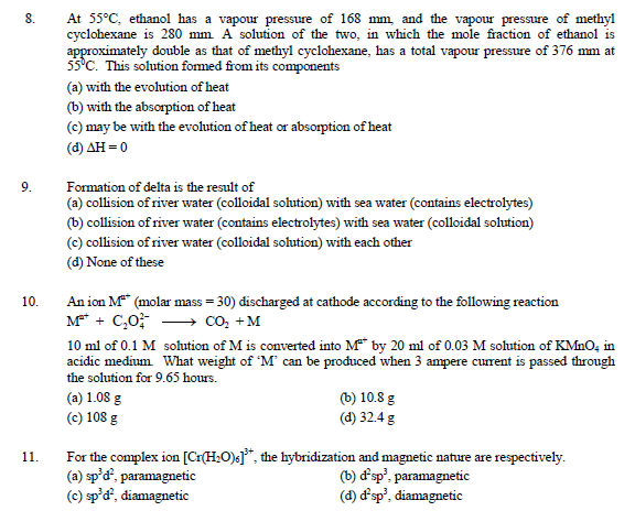 JEE Main Sample Paper 2015 Set A 3