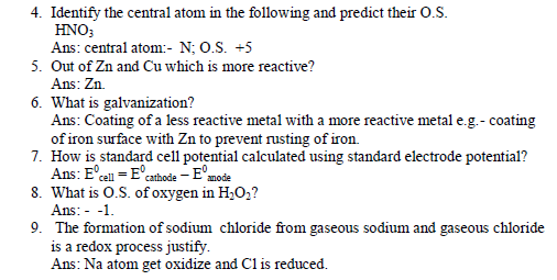 Redox Reactions 4