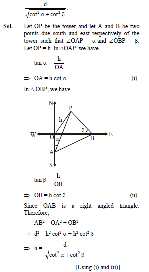 some applications of trigonometry notes 27