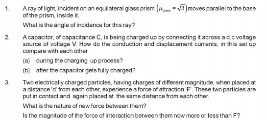CBSE Class 12 Physics Sample Paper 2011 (2)