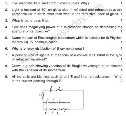 CBSE Class 12 Physics Sample Paper 2013 (2)