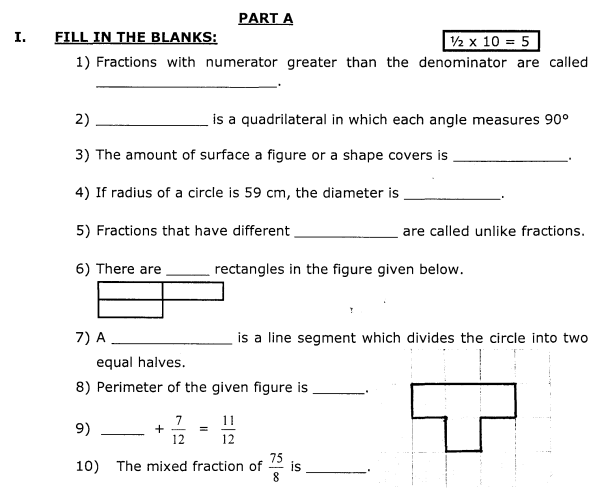 Cbse Class 4 Mathematics Question Paper Set H