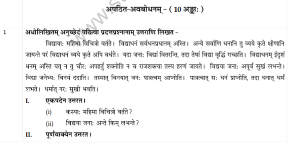 Class_9_Sanskrit_question_1