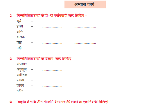 CLASS VI (HINDI LANG) WS-4 SHABD BHANDAR 2