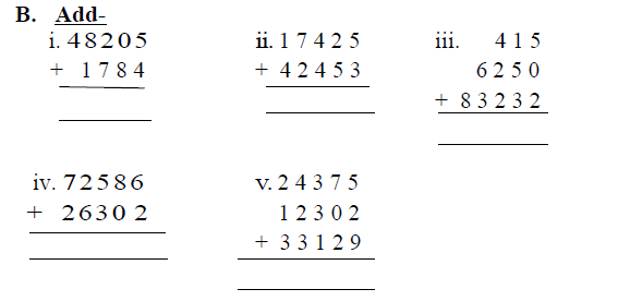 Class IV Maths worksheet 2 1