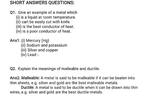 class 10 chemistry worksheet 8 3