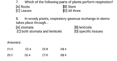 class 10 worksheet 5 respiration in plants 3