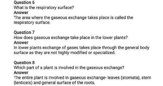 class 10 worksheet 5 respiration in plants 8