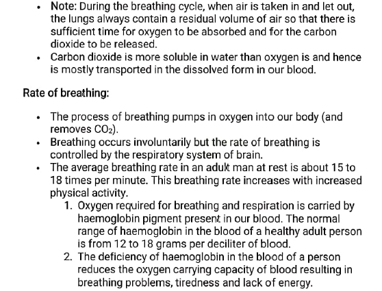 class10 bio notes3 respiration in human 7