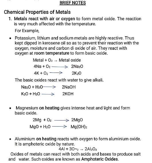 class10 che notes2 metal non-metals 1