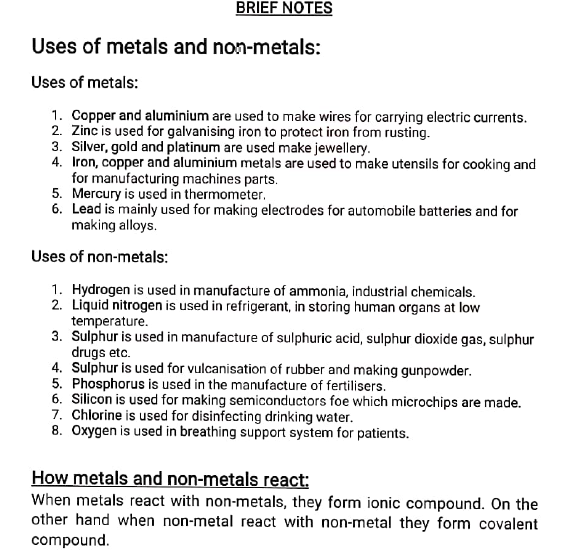class10 chemistry notes3 metal, non-metal 1