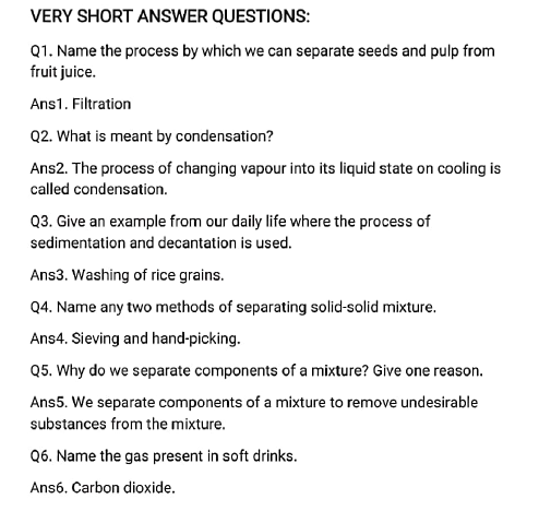 class6 science worksheet 6 5