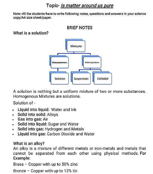 class9 che. notes3 is matter pure 1