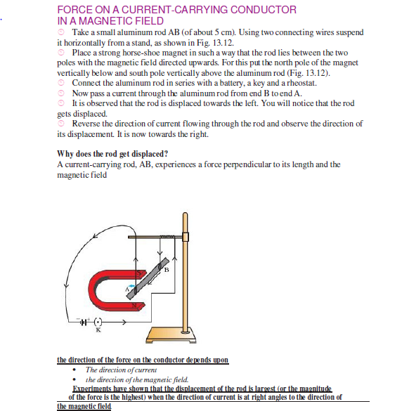 CBSE Class 10 Science Magnetic Effect Of Current