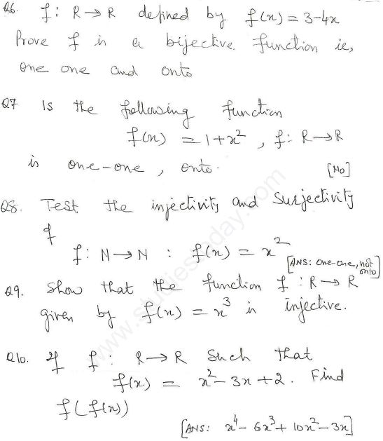 ""CBSE Class 12 Mathematics Relations And Functions