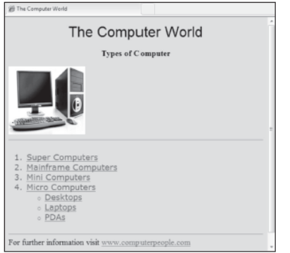 CBSE Class 10 Computer Science Links and CSS in HTML