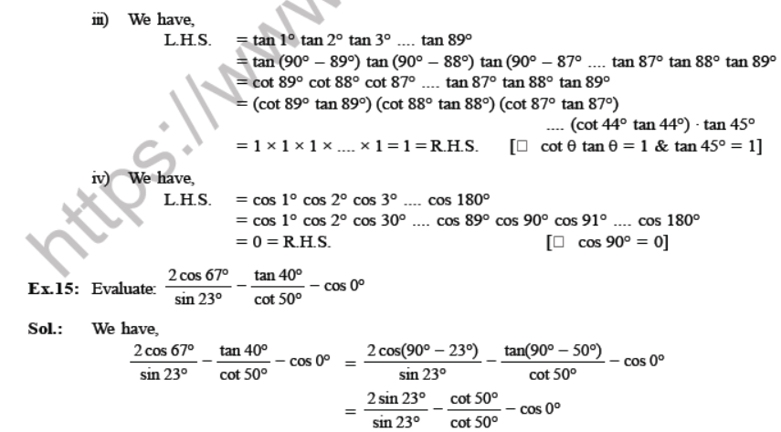 CBSE Class 10 Trigonometry