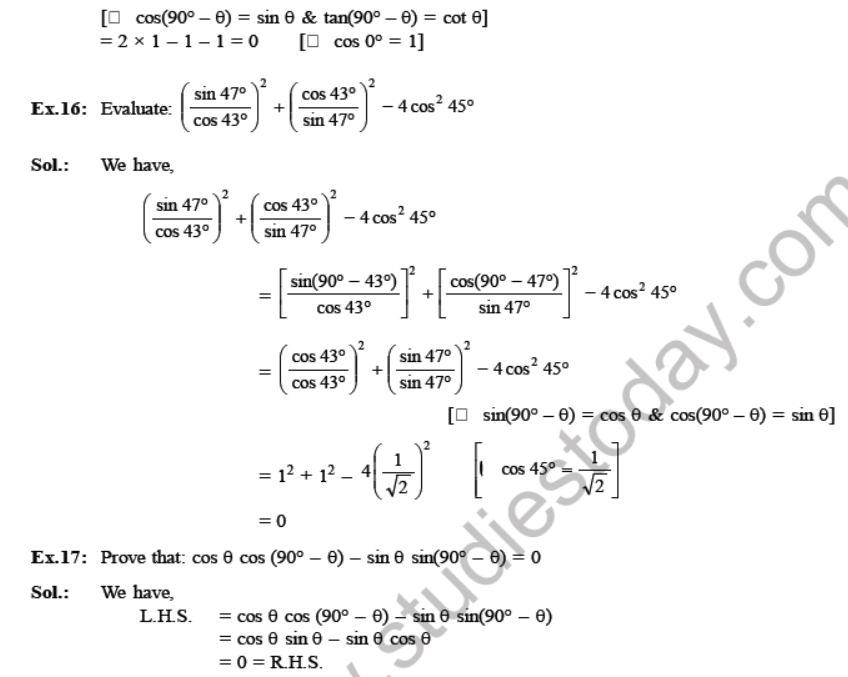 CBSE Class 10 Trigonometry