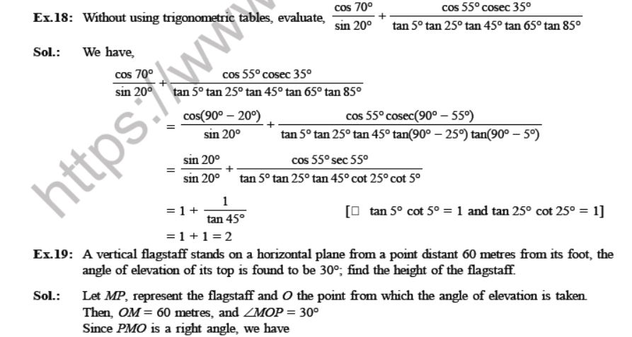 CBSE Class 10 Trigonometry