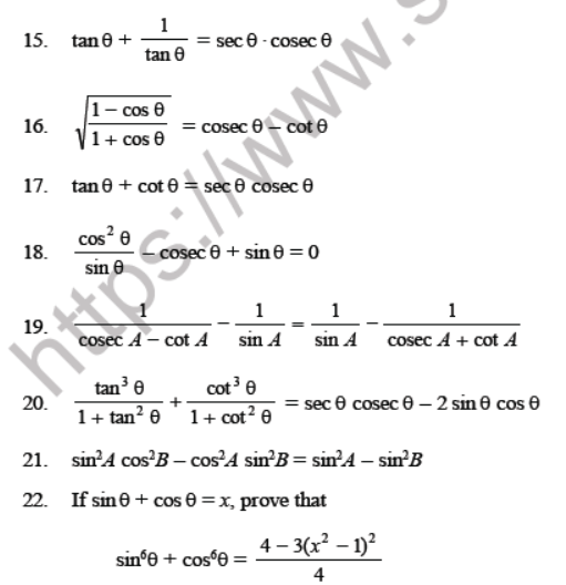 CBSE Class 10 Trigonometry