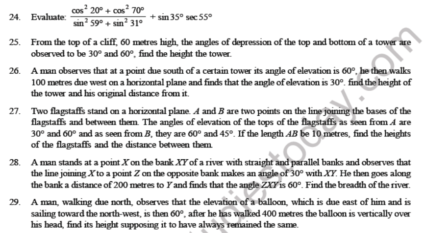 CBSE Class 10 Trigonometry