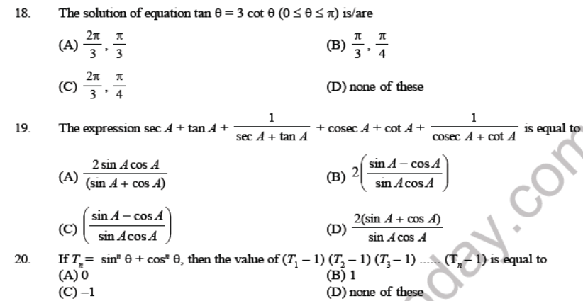 CBSE Class 10 Trigonometry