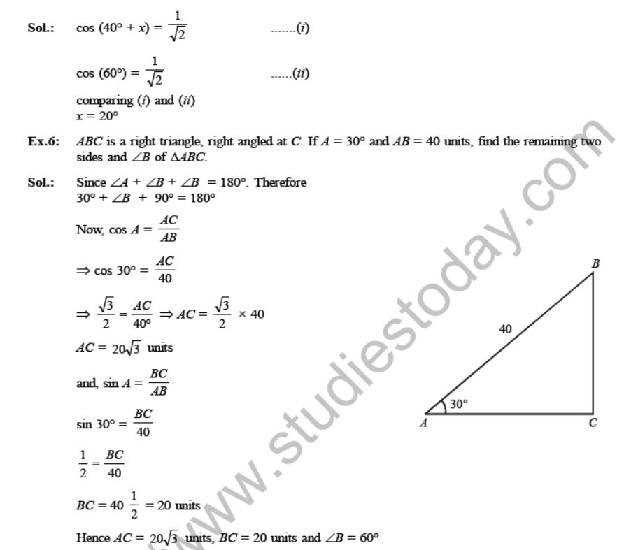 CBSE Class 10 Trigonometry