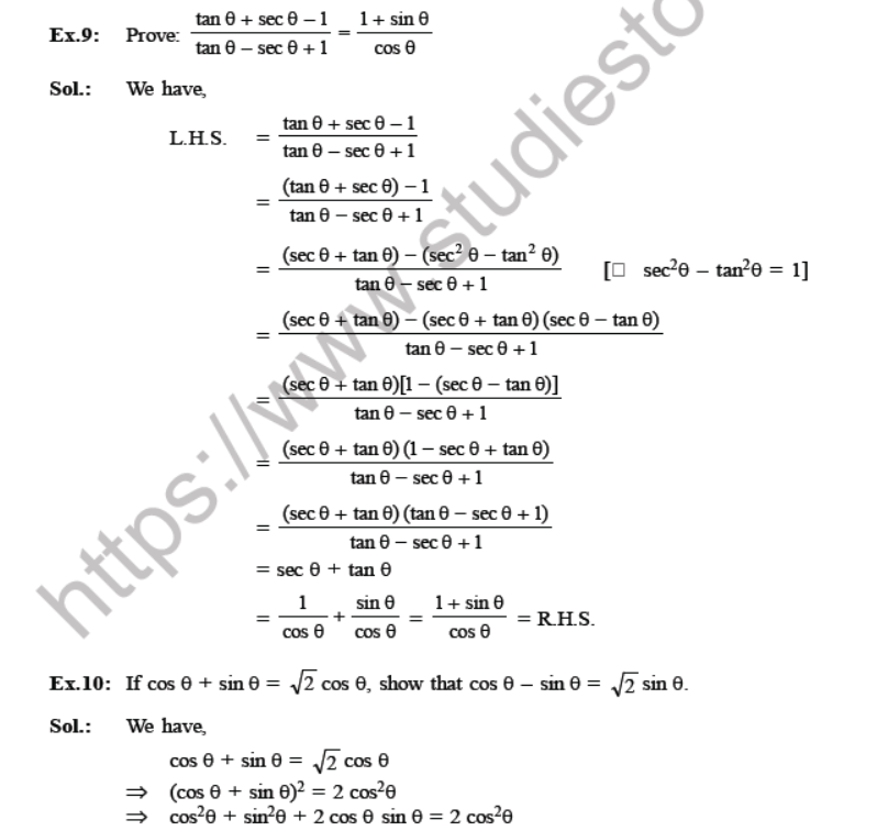 CBSE Class 10 Trigonometry