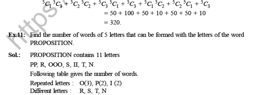 CBSE Class 11 Permutation and Combinations