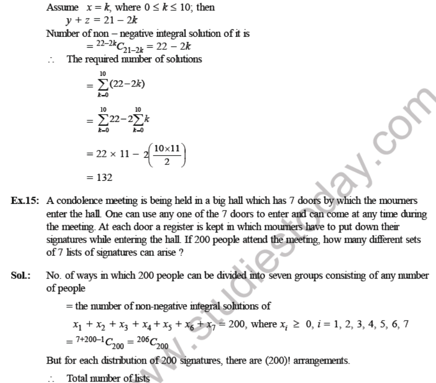 CBSE Class 11 Permutation and Combinations