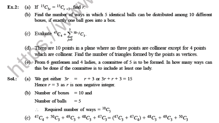 CBSE Class 11 Permutation and Combinations