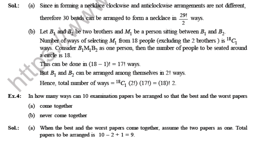 CBSE Class 11 Permutation and Combinations