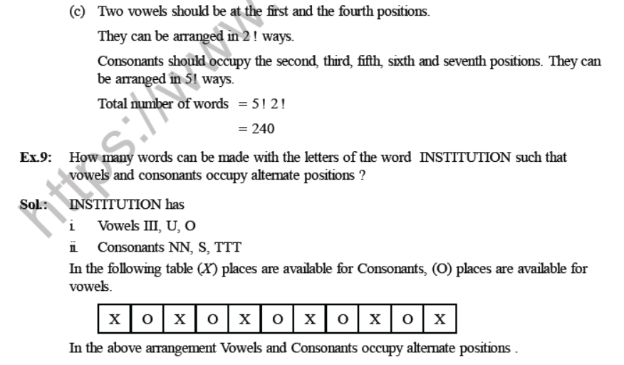 CBSE Class 11 Permutation and Combinations