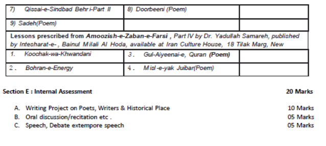 CBSE-Class-11-Persian-Syllabus-2023-2024-2