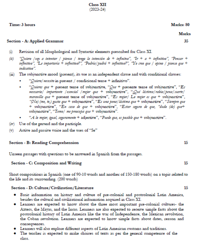 CBSE-Class-12-Spanish-Syllabus-2023-2024-1