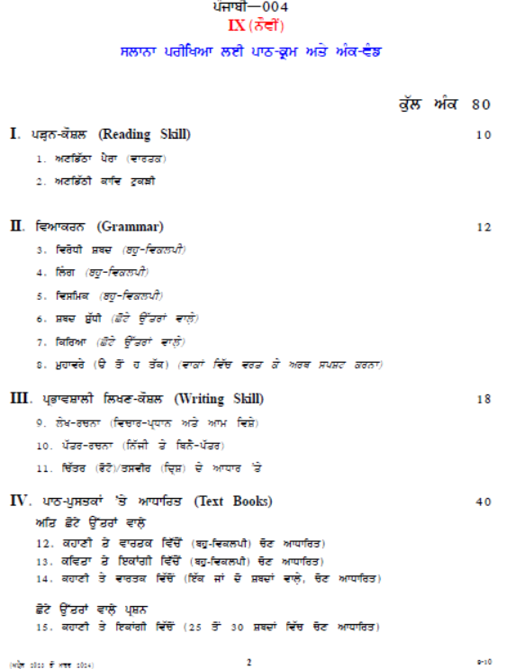 CBSE-Class-9-Punjabi-Syllabus-2023-2024-2