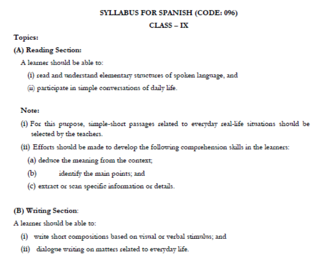 CBSE-Class-9-Spanish-Syllabus-2023-2024-1