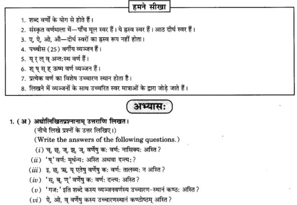 ncert-solutions-class-9-sanskrit-chapter-1-sanskritvarnmala ucharan