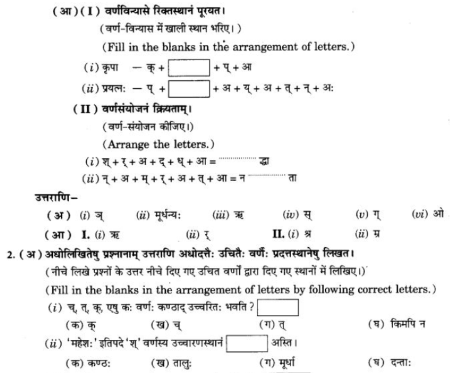 ncert-solutions-class-9-sanskrit-chapter-1-sanskritvarnmala ucharan