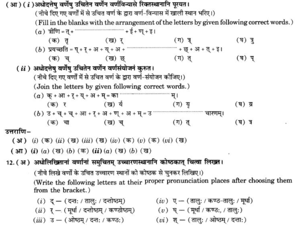 ncert-solutions-class-9-sanskrit-chapter-1-sanskritvarnmala ucharan