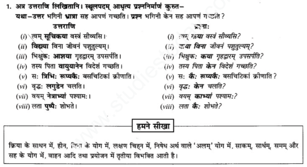 ncert-solutions-class-9-sanskrit-chapter-12-karan-karak-prayoga