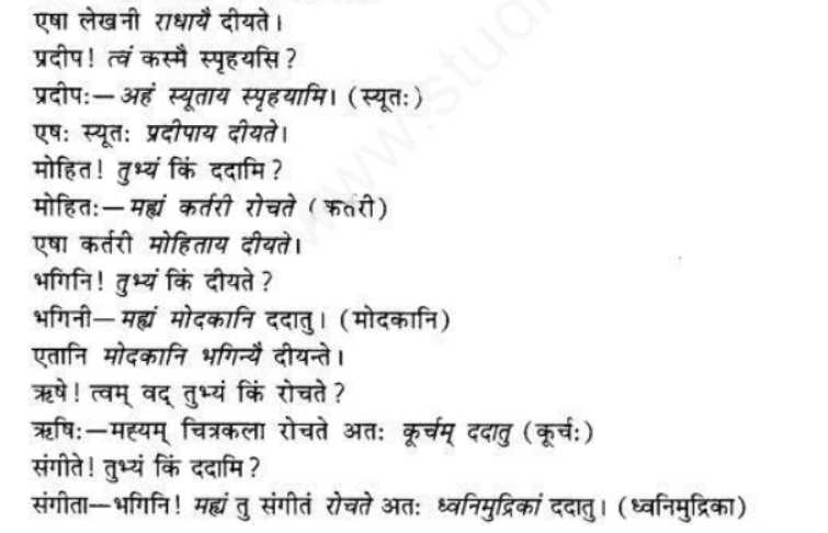 ncert-solutions-class-9-sanskrit-chapter-13-sampradan-karak-pryoga